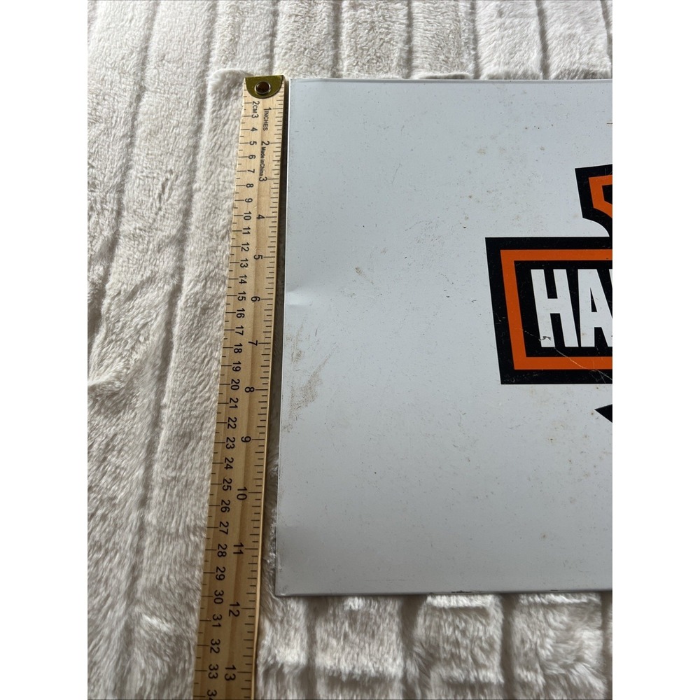 Vintage 2003 HARLEY DAVIDSON Long Bar & Shield Motorcycle 22x12 Metal SIGN - Picture 6 of 6